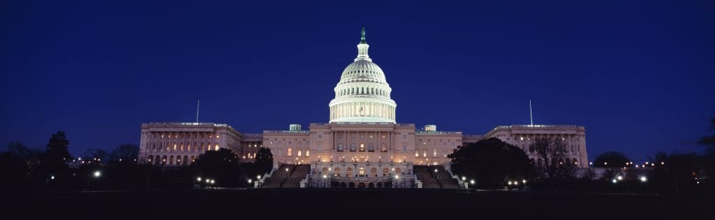 The Capitol at nighttime